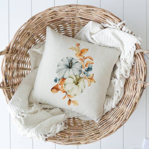 Pumpkin Floral Pillow Cover