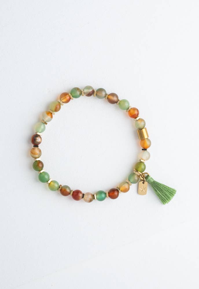 Enchanted Beaded Tassel Bracelet