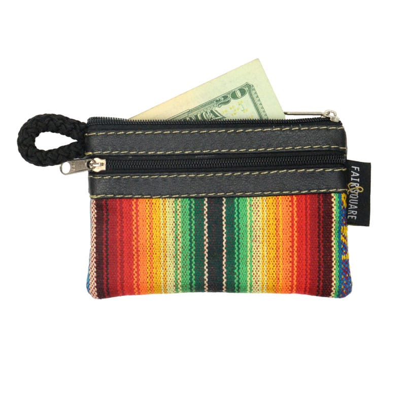 Leather/Fabric Coin Pouch