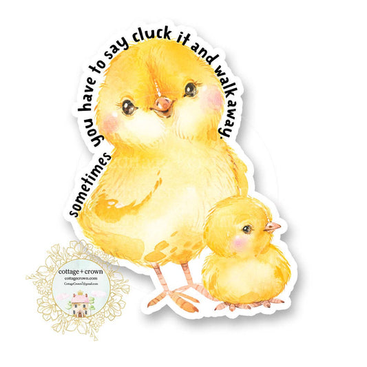 Chicken Cluck It Chicks Farm Animal Farmhouse Vinyl Sticker