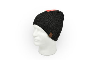 Skull Knit Beanie Hat Two Tone Shades 100% Alpaca