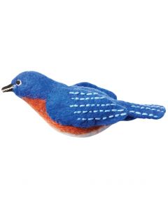 Wild Woolie Felt Bird: Bluebird