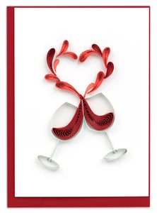 Quilled Toast to Love Gift Enclosure Mini Card