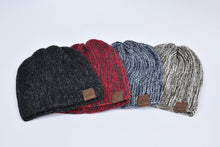 Load image into Gallery viewer, Skull Knit Beanie Hat Two Tone Shades 100% Alpaca
