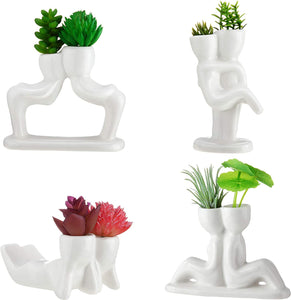 Air Plant holder, Ceramic people head