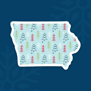 Iowa Christmas Trees State Sticker