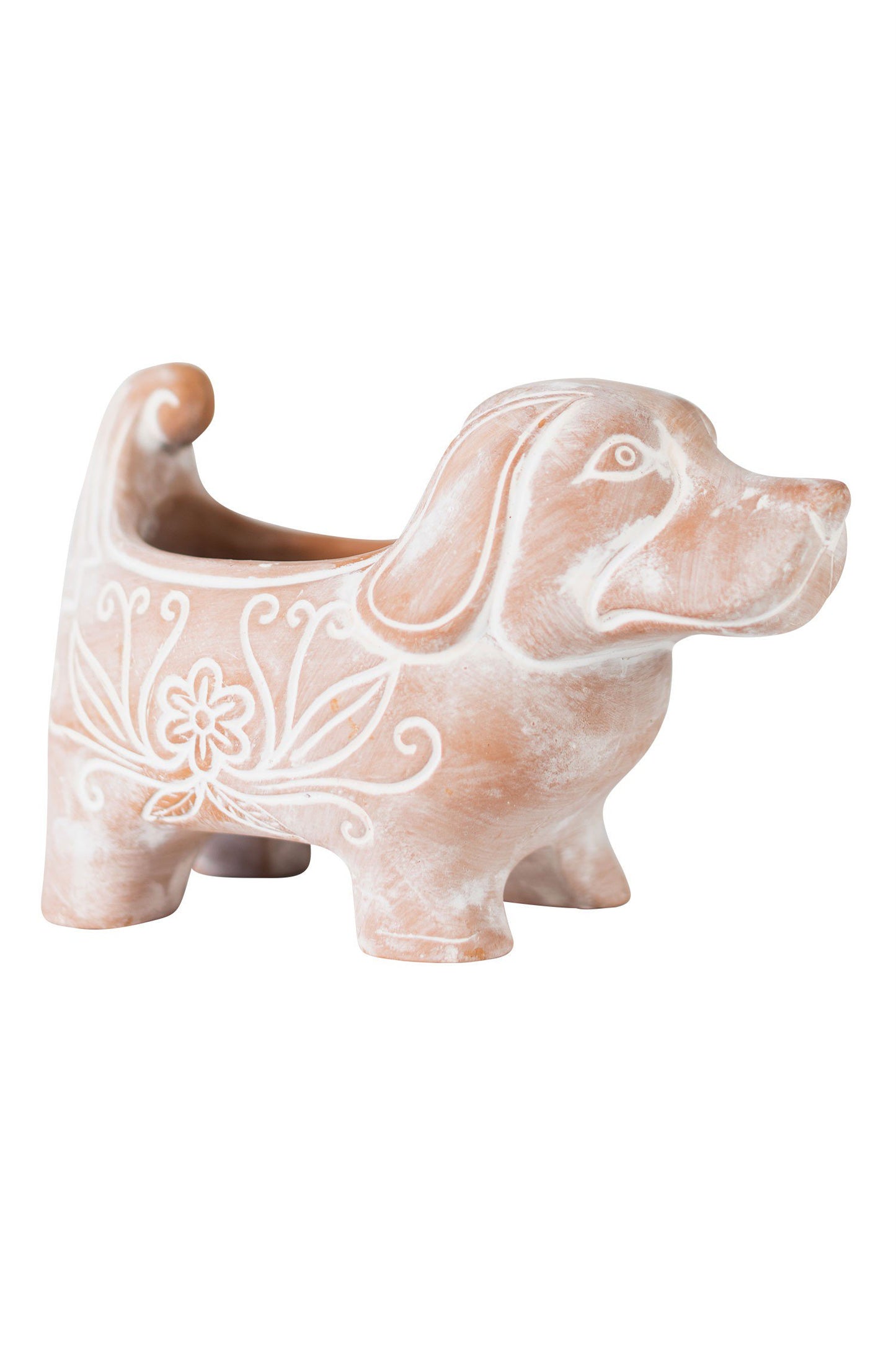 Terracotta Dog Planter