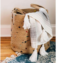 Load image into Gallery viewer, Bright Bits Jute Basket 14&quot;

