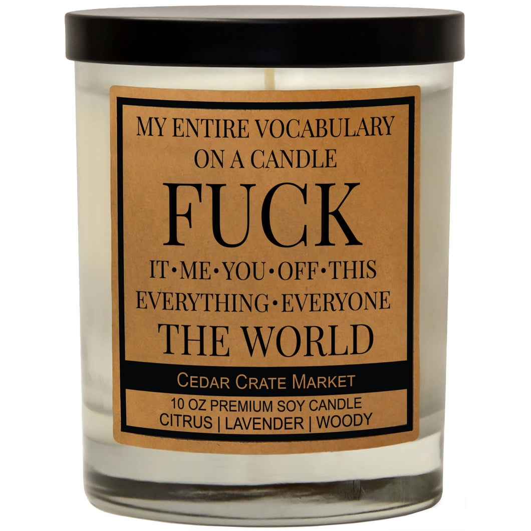 My Entire Vocabulary | 100% Soy Wax Candle