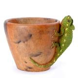 Kenyan Chameleon Ceramic Vessel