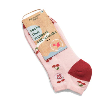 Adult Ankle Socks that Support Self-Checks