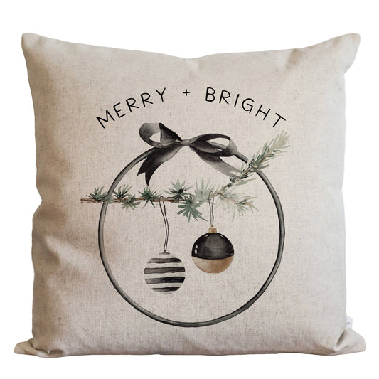 Merry + Bright  Pillow Cover