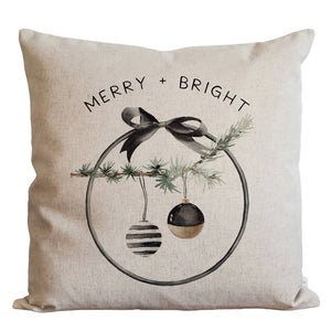 Merry + Bright  Pillow Cover