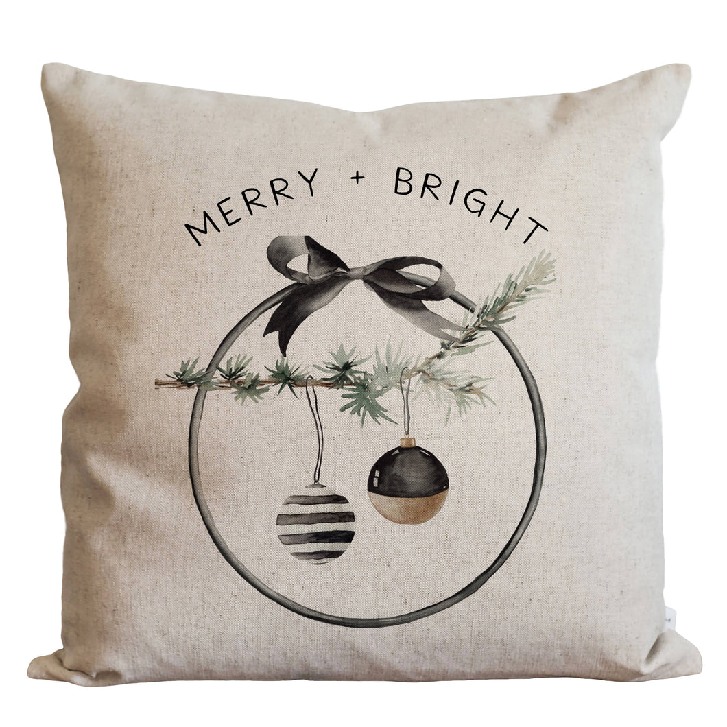 Merry + Bright Pillow Cover