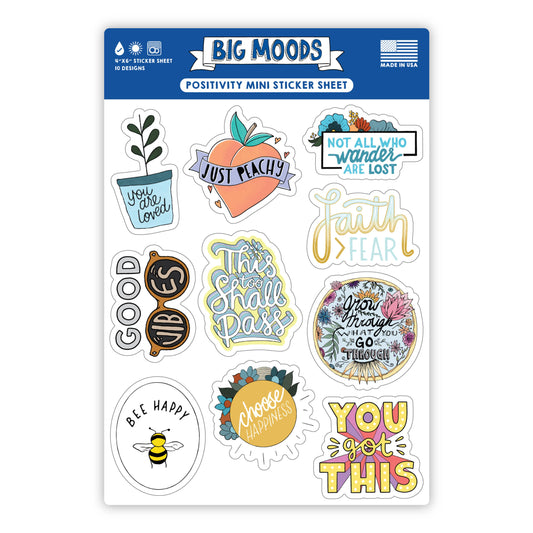 DNR Positivity Mini Sticker Sheet