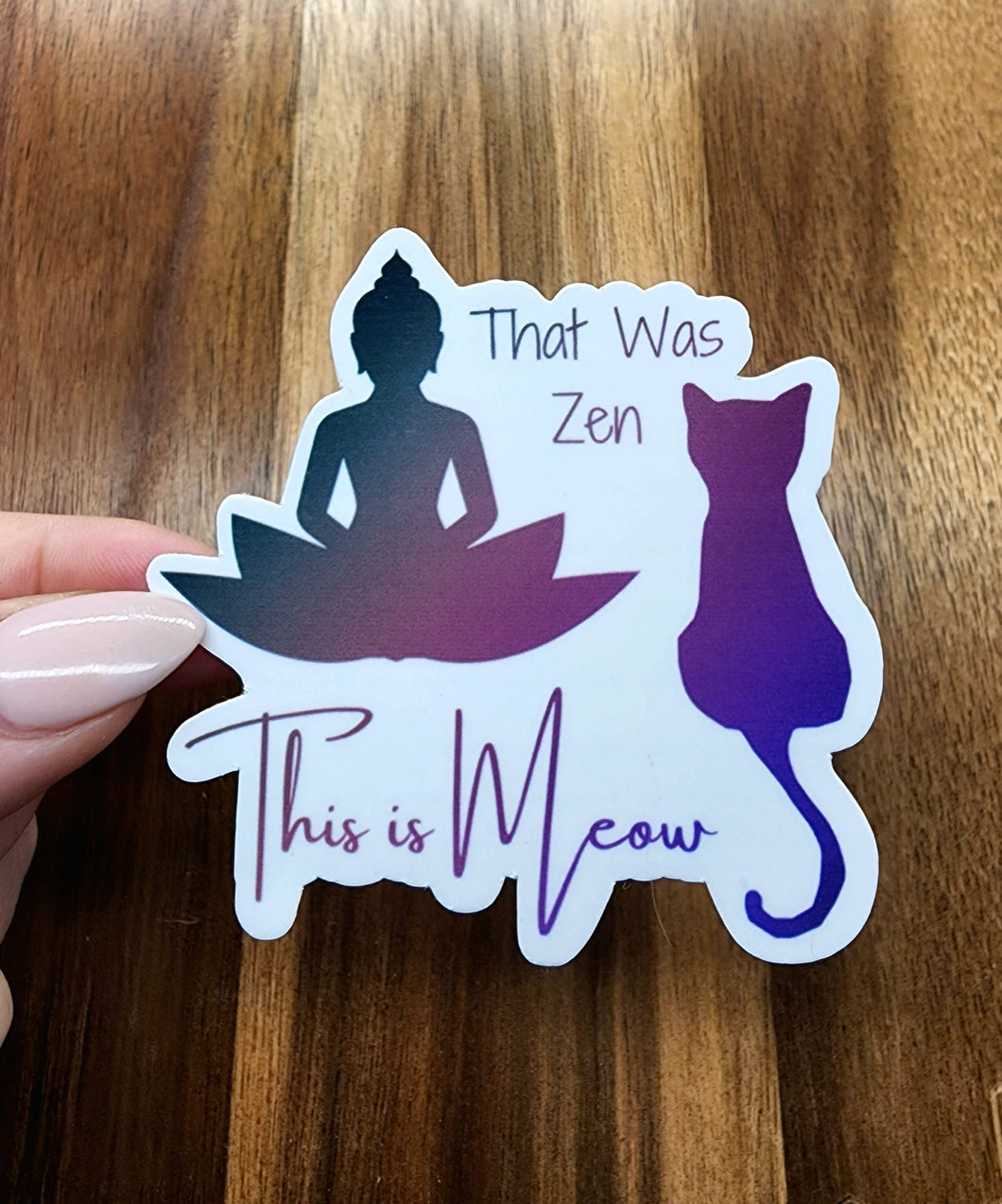 Zen and Meow Sticker