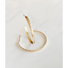 Load image into Gallery viewer, Modern Hammered Hoops
