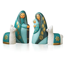 Load image into Gallery viewer, Tranquil Teal Nativity 4pc
