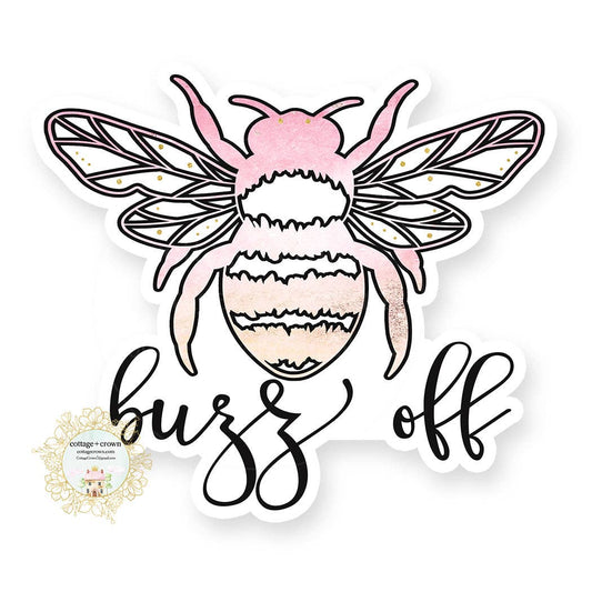 Buzz Off Bumble Bee - Naughty Vinyl Decal Sticker