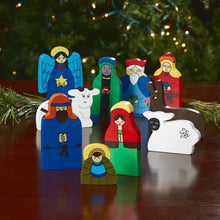 Load image into Gallery viewer, Bright Wood Nativity 10PC
