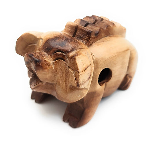 3 inch Natural Wooden Oinking Pig