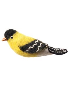 Wild Woolie Felt Bird: Goldfinch