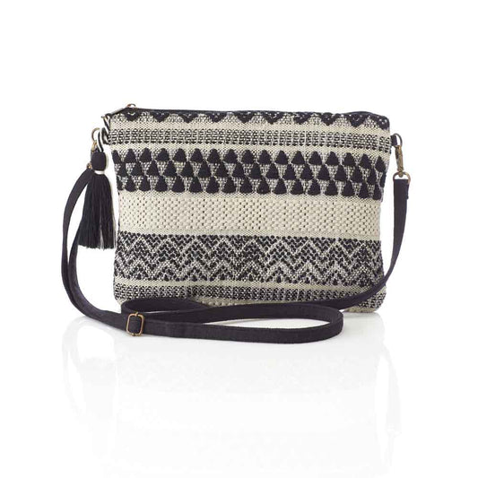 Jacquard Crossbody Clutch