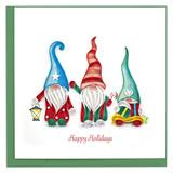 Quilled Holiday Gnomes Greeting Card