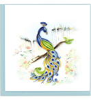 Quilled Posing Peacock Greeting Card