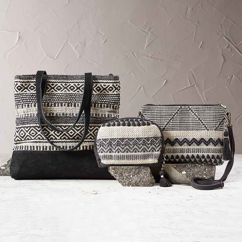 Jacquard Crossbody Clutch