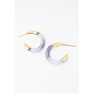 Golden Lilac Resin Hoops