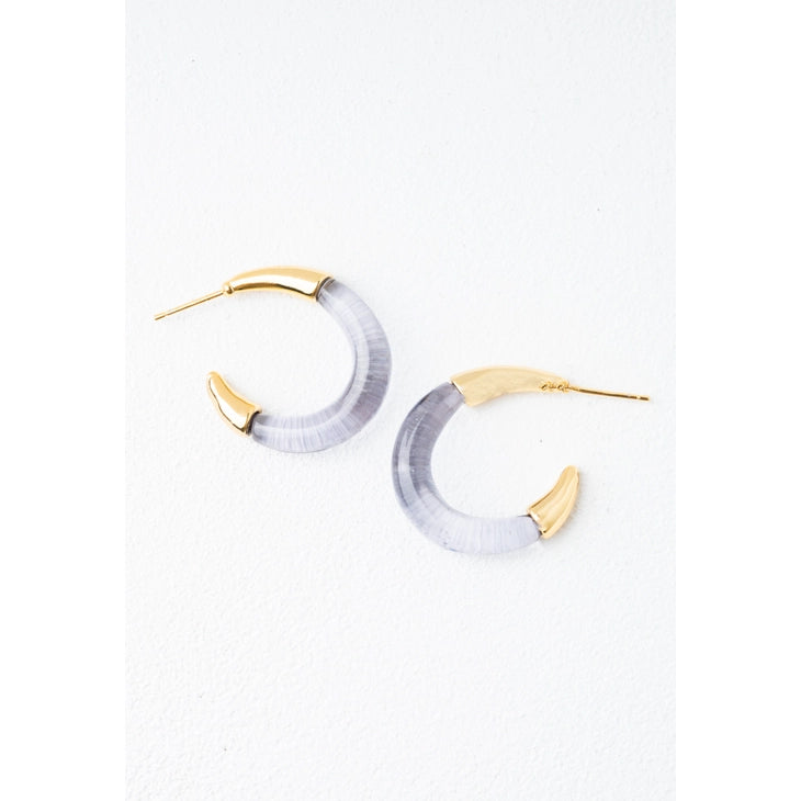 Golden Lilac Resin Hoops