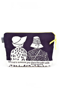 African Proverb Purse - A Friend is Someone