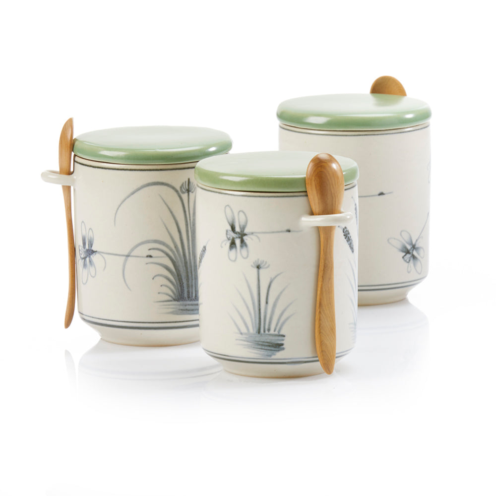 Dragonfly Petite Canisters - Set of 3
