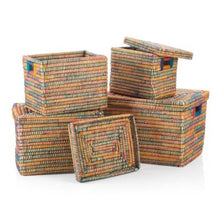 Load image into Gallery viewer, Rectangle Jute-Wrapped Baskets
