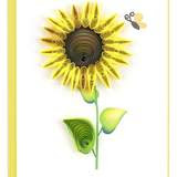 Quilled Sunflower Gift Enclosure Mini Card
