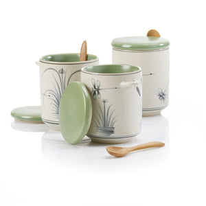 Dragonfly Petite Canisters - Set of 3