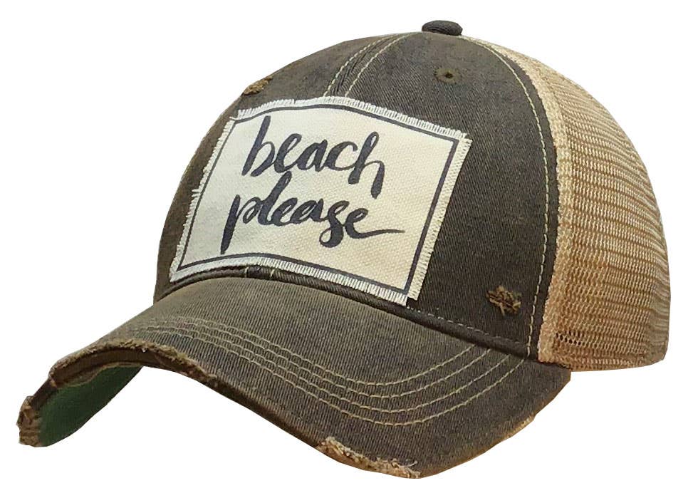 Beach Please Distressed Cap Unisex
