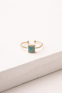 Jayne Square Turquoise Ring