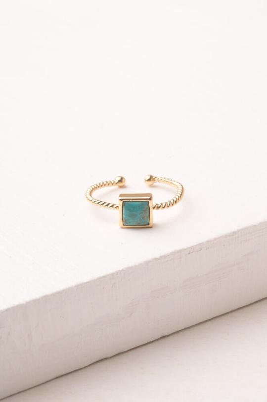 Jayne Square Turquoise Ring