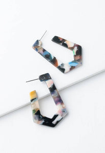 Alma Resin Hoops in Kaleidoscope
