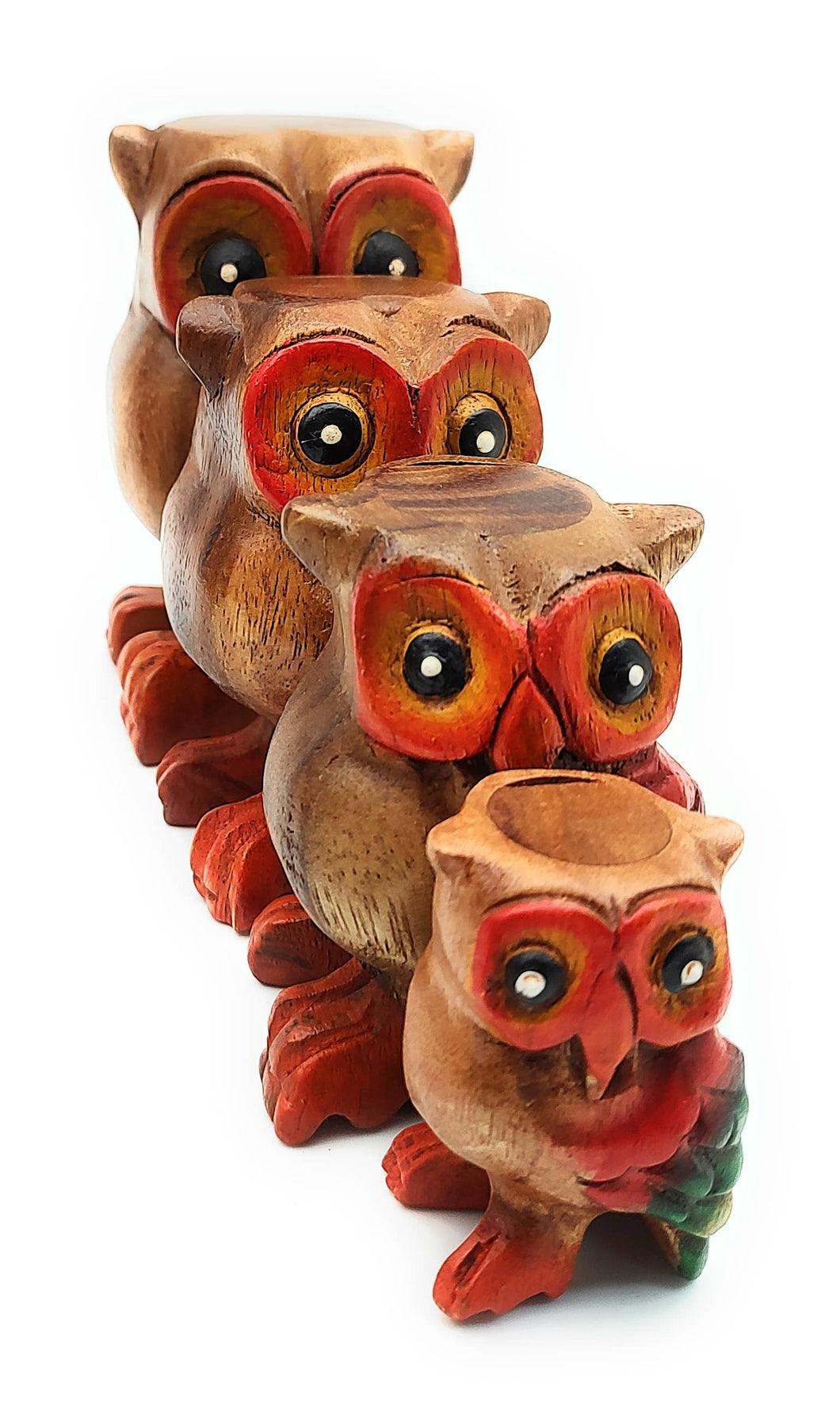 2 Inch Color Wooden Hooting Owl