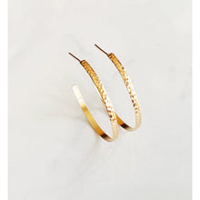 Load image into Gallery viewer, Modern Hammered Hoops
