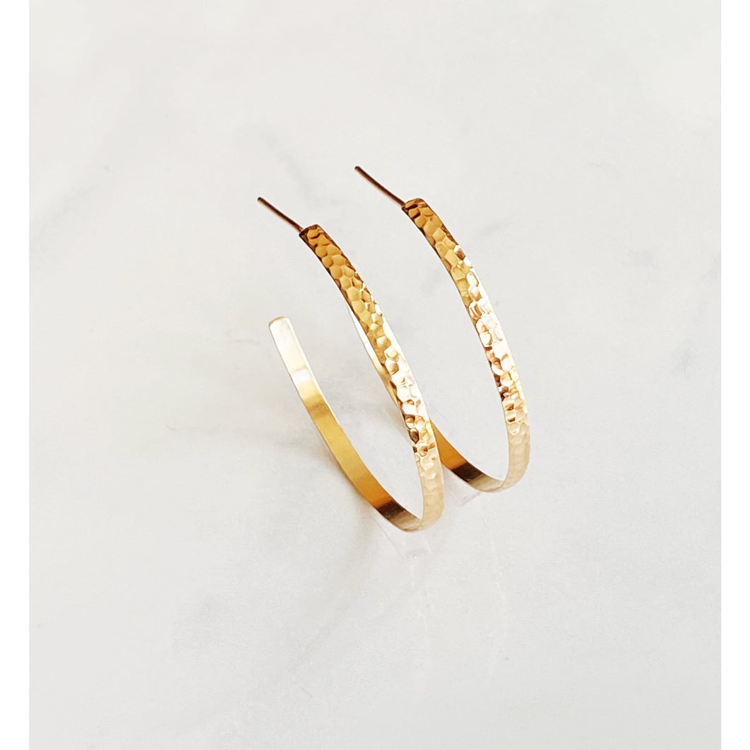 Modern Hammered Hoops