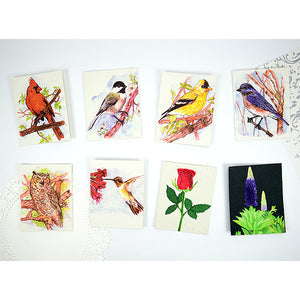Greeting Card - Pooh Paper Birds Watercolor
