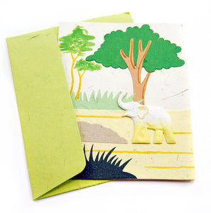 Greeting Card - Pooh Paper Elephants