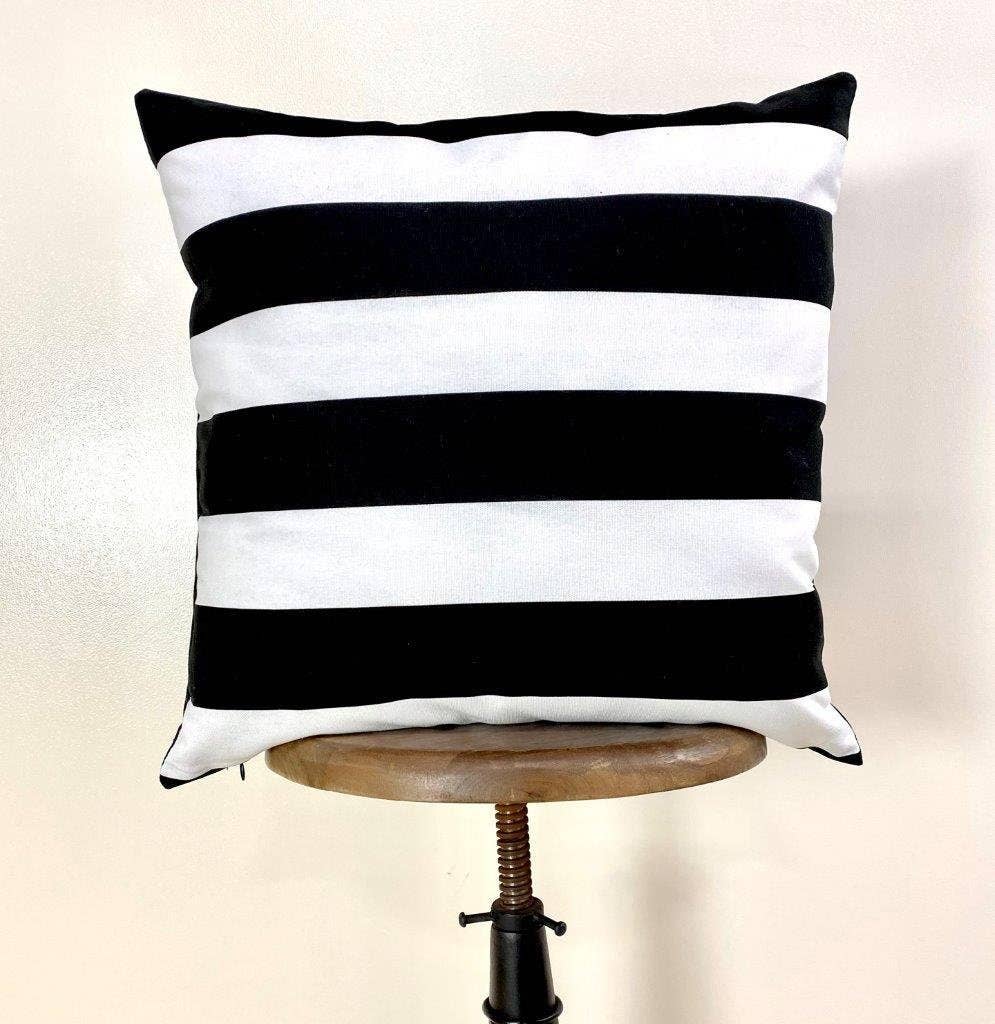 Black & White Stripes Pillow & Cover