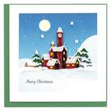 Quilled Santas Village Christmas Card