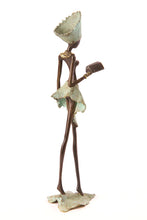 Load image into Gallery viewer, Burkina Bronze Lissome Lady on a Leaf
