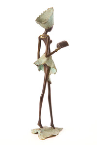 Burkina Bronze Lissome Lady on a Leaf